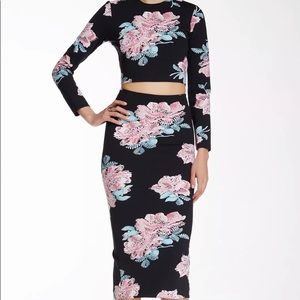 Elizabeth & James Darci Floral-Print Skirt Top Set